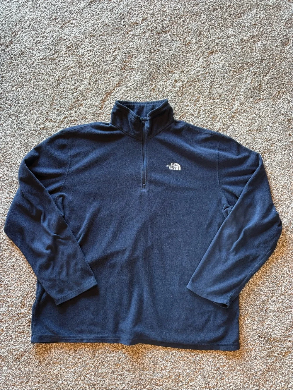 The North Face Glacier Quarter-Zip Fleece Pullover -Navy